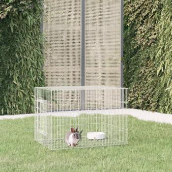 Jaula para conejos de hierro galvanizado 78x54x54 cm