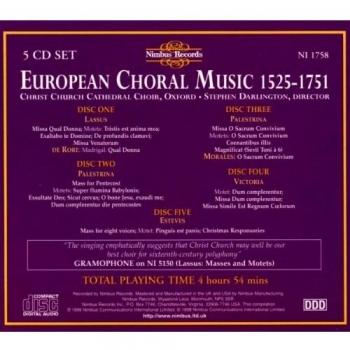 European Choral Music Anthology: 1525-1751 - Various Composers