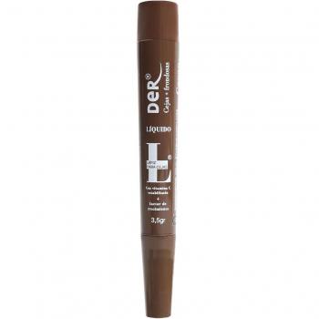 Dernove Lápiz de Cejas Tono Cacao Waterproof Retráctil con Cepillo 3.5g