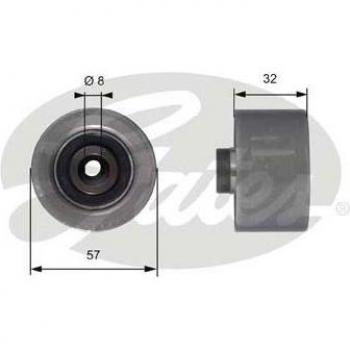 Polea de deflexión/guía para correa v-ribbed GATES T42066