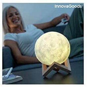 InnovaGoods Lámpara LED Recargable Luna Moondy,