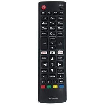 MYHGRC AKB75095308 Reemplazo Mando a Distancia para LG LCD LED Smart TV Ajuste para LG TV Mando a Distancia con Netflix Amazon Botones