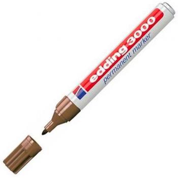 Rotulador permanente Edding 3000 Marrón (10 Unidades)