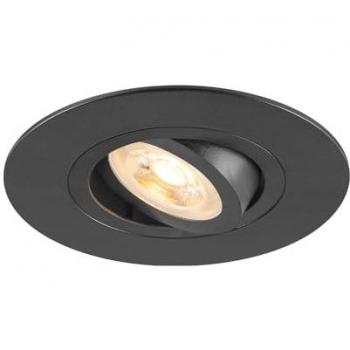 Round Black 10W GU10 Downlight/Spot/Floodlight
