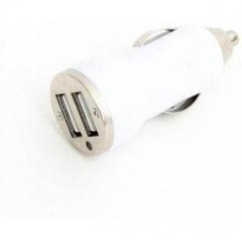Omega OUCC2W - Cargador de coche con doble USB, color blanco