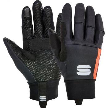 Guantes Sportful Apex Windstopper Black con Logotipos Reflectantes