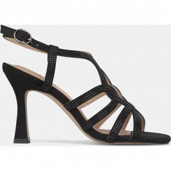 ALMA EN PENA V242065 Sandalias Abiertas Mujer Negro con tiras cubiertas de brillos