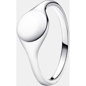 Anillo Sello Grabable en Plata de Ley para Mujer - Talla 56