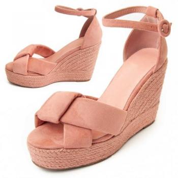 Sandalia de cuña para mujer Montevita Sparto501 91746 Rosa Talla: 39
