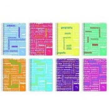 Cuaderno Pacsa asignaturas 80 hojas 4x4 tapas polipropileno folio 90gr ciencias -4u-