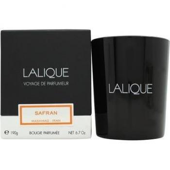 Vela Perfumada Lalique 190g - Safrán Mashhad, Irán, Madera de Cuero