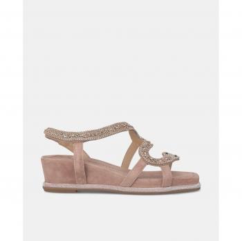 Sandalias Alma en Pena V240736 con cuña de mujer en rosa de piel