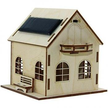Kit Solar Casa Villa Soleada - 120 x 115 x 112mm, con ventanas iluminadas para niños a partir de 12 años