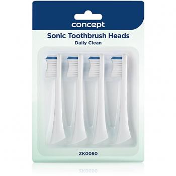 Cabezal de Repuesto Concept Daily Clean ZK0050 para Cepillos Perfect Smile ZK500x, 4 Piezas, Blanco