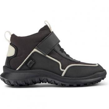 Botines de piel para niños Camper Crclr negros con suela a contraste