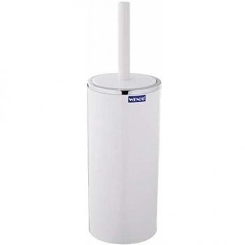 Garnitura WC Inca de plástico blanco con cabezal de cepillo de 7,5 cm y dimensiones de 10,5 x 34 cm