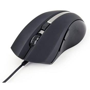 Gembird MUS-GU-02 Wired G-Laser Mouse, USB, 2400 DPI, 6 Buttons, Ambidextrous Design, Black