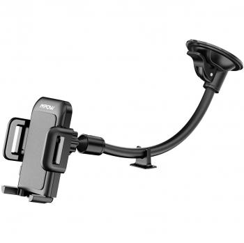 Soporte Móvil Coche,Mpow Soporte Universal con Ventosa de Gel Fuerte y Brazo Ajustable para Parabrisas/Salpicadero, Fácil Toque y Anti-Patina Base Compatible con iPhone 7/7Plus/6/6s/6 Plus y Otros Movíles Inteligentes Ancho de 4.0-6.0 pulgadas.