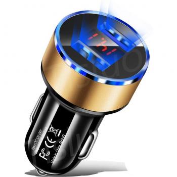 Cargador de Coche Dual USB Quick Charge 3.0 - Carga Rápida para iPhone, Samsung, Xiaomi y Tablets