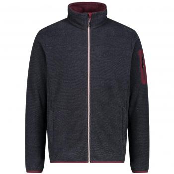CMP Men's Jacquard Knit-Tech Fleece Jacket with Rhombus Pattern - Anthracite - 4XL