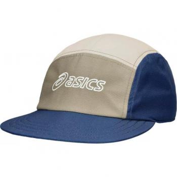 Gorra Asics 5 Panel Running Beige y Navy Blue