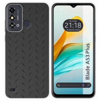 Funda de Silicona para ZTE Blade A53 Plus con Diseño de Metal y Dibujos