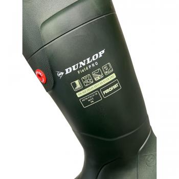 Bota de Agua DUNLOP Purofort FieldPro Full Safety (Puntera y Media Suela de Acero) Talla 48 Verde