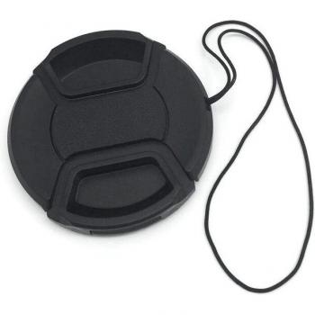 Tapa de lente universal para cámara SLR Canon y Nikon 52mm, 55mm, 58mm con cordón y protección ABS
