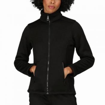 Regatta Women's Razia II Full Zip Bonded Fleece Jacket, Black, Size 12