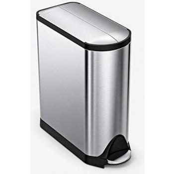 Simplehuman 45L Butterfly Pedal Bin, Brushed Stainless Steel