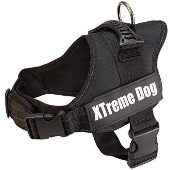 Arquivet Arnés Perro Xtreme Dog Negro Talla: XS/44-57 cm - Arnés ergonómico Ajustable en Cuello y Extra Resistente para Perros - para el adiestramiento y Paseo de tu Mascota
