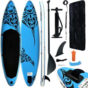 Tabla de paddle surf hinchable azul 366x76x15 cm