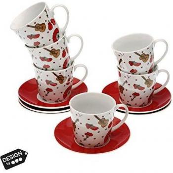 SET 6 TAZAS TE C/PLATO ESPAÑA marca VERSA