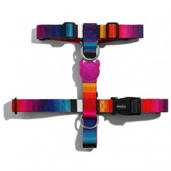 Arnés Zeedog tipo H modelo Prisma, ajustable, hecho de poliéster resistente, diseño ergonómico, con reflectores para mayor visibilidad y comodidad en el paseo