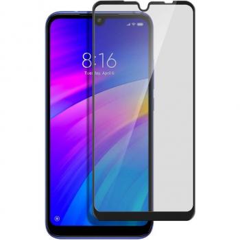 Protector de pantalla de cristal templado para Xiaomi Redmi 7 Biselado - Negro
