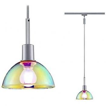 Lámpara Colgante URail Sarrasani E14, Máx. 20W, Dimmable, Cromo Mate/Dicroico