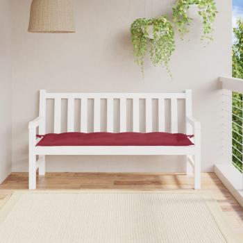 Cojín de Banco de Jardín en Tela Oxford Rojo Tinto 150x50x7 cm