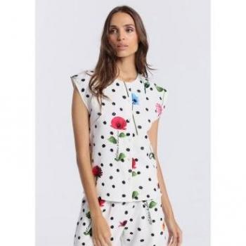 Lucchino - Blusa de Lunares Elegante y Transpirable