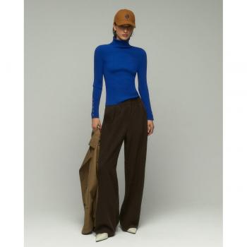 Jersey de mujer canalé cuello cisne Tintoretto