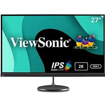 Monitor Viewsonic VX2785-2K-MHDU 27 WQHD, Panel IPS, FreeSync, HDMI, USB-C 3.1 con función de Carga, Altavoces, Negro