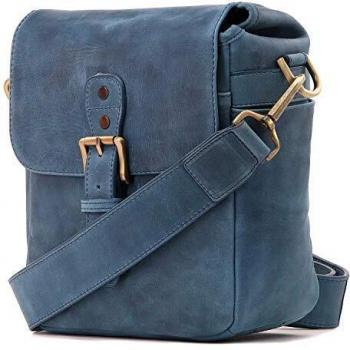 MegaGear MG1330 Para cámaras sin espejo, instantáneas y DSLR - Bolsa bandolera de cuero auténtico