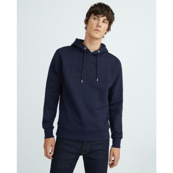 GANT Men's Regular Fit Tonal Shield Hoodie - Evening Blue