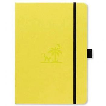 Dingbats Earth A5+ Cuaderno Notebook de Puntos - PU-Cuero, Papel 100gsm Crema, Páginas Numeradas, Bolsillo Interior, Titular de la Pluma, 2 Marcadores