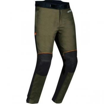Bering Pantalones de Moto Zephyr Textiles Impermeables Negro-Caqui-Naranja 3XL