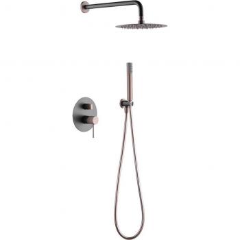 IMEX GPD038/GC LINE Conjunto De Ducha Empotrado Monomando Gris Champagne