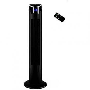 Thomson THVEL421TN - Ventilador Torre Oscilante, Temporizador, Pantalla Led, Modo Silencioso, 3 velocidades, 83cm de altura, 45W