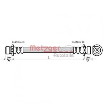Metzger 4115159 Tubo flexible de frenos