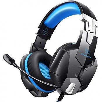 Auriculares Gaming PS4, Cascos Gaming con Micrófono, 3D Sonido y Reducción de Ruido, Jack 3,5mm, Control de Radio, PC/Mac/Xbox One/Nintendo Switch