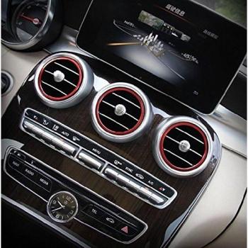 Ventilación Anillo Marco Aluminio Rojo C CLASS W205 AMG Look