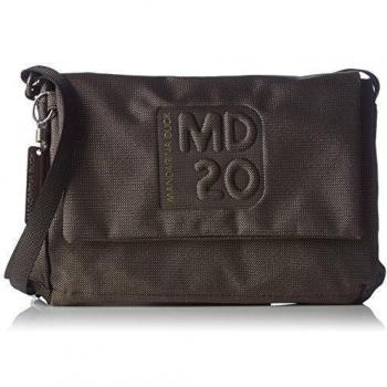 Mandarina Duck MD20 MINUTERIA PIRITE - Bolso de hombro de material sintético mujer, color marrón, talla 4x20x27 cm